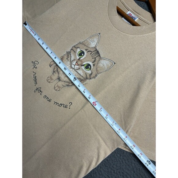 Vintage 90s Cat Lover T-Shirt Size Large Kitty Pets Animals Art Graphic - Picture 11 of 12
